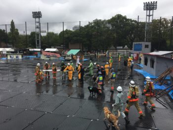 東京都中央区勝どき避難訓練