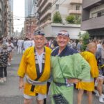住吉神社祭礼の写真、兄と私