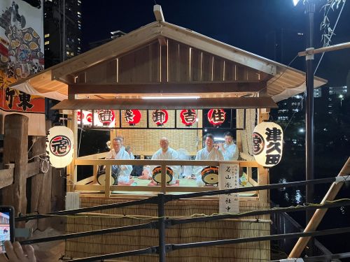 住吉神社大祭　囃子殿づくり